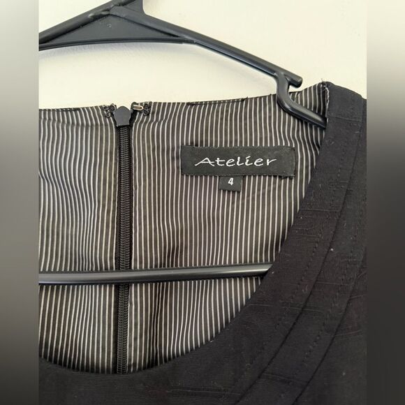 Atelier Black Two Piece Cropped Blazer and Sleeveless Dress with Pockets - Picture 11 of 13